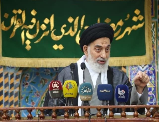 امام جمعة النجف: ليس من الصحيح استجابة العراق للعقوبات على الطيران الإيراني