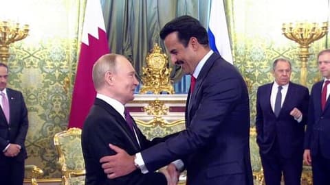 أمير دولة قطر يعرب عن تطلعه إلى توسيع آفاق الشراكة مع روسيا