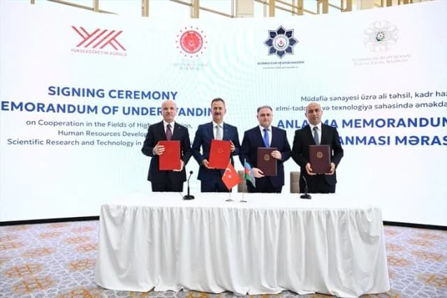 مذكرة تعاون بين تركيا وأذربيجان في البحث العلمي والصناعات الدفاعية