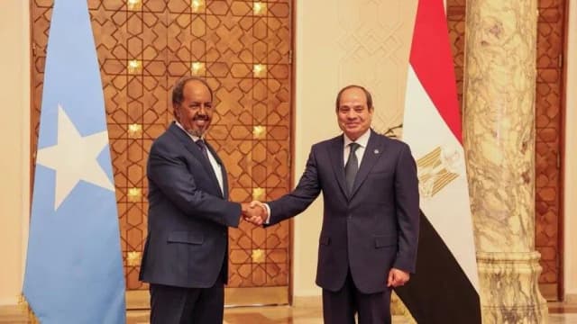 السيسي ونظيره الصومالي يبحثان أمن القرن الإفريقي والبحر الأحمر