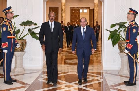 وسط توتر مع إثيوبيا.. السيسي وأفورقي: تنسيق وتوافق كبير بين مصر وإريتريا