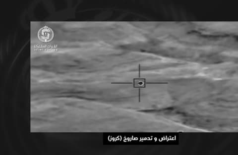 التحالف ينشر مشاهد لاعتراض صواريخ كروز ومسيّرات وتدمير منصات باليستية للحوثيين