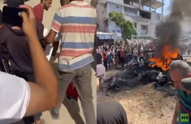 غزة.. قتلى وجرحى بضربة إسرائيلية استهدفت سيارة