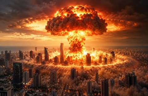 نتنياهو ينشر صورة لانفجار نووي فوق تل أبيب والمعارضة تتهمه بترهيب الناخبين