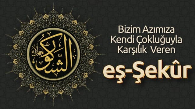 Bizim Azımıza Kendi Çokluğuyla Karşılık Veren: Eş-Şekûr