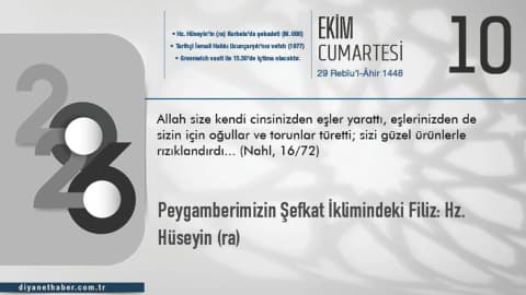 Peygamberimizin Şefkat İklimindeki Filiz: Hz. Hüseyin (ra)