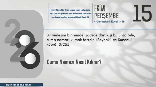 Cuma Namazı Nasıl Kılınır?