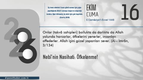 Nebî’nin Nasihati: Öfkelenme!