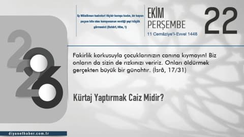 Kürtaj Yaptırmak Caiz Midir?