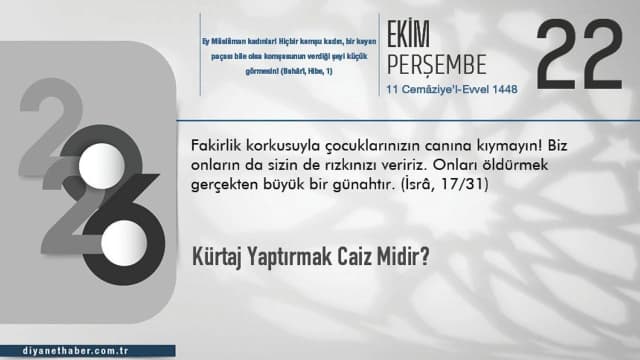 Kürtaj Yaptırmak Caiz Midir?