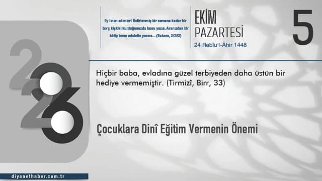 Çocuklara Dinî Eğitim Vermenin Önemi