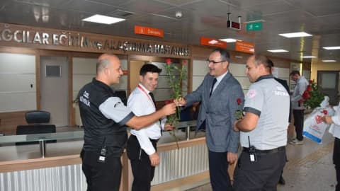 Müftü Kayhan'dan hastaneye Mevlid-i Nebi ziyareti