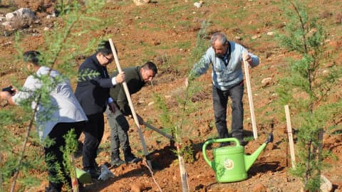Mersin'de şehit savcı Kiraz'ın adının yaşatıldığı hatıra ormanına 1000 fidan dikildi