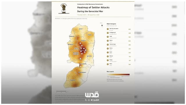 848 اعتداءً في رام الله ونابلس خلال أيلول.. خريطة الضغط الاستعماري على الأرض