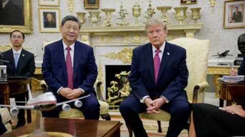 Serok Trump û Serokê Çînê Xi Jingping li Koşka Spî Civîn Pêkanî