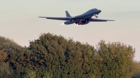 What prompted the US bombers to leave RAF Fairford?