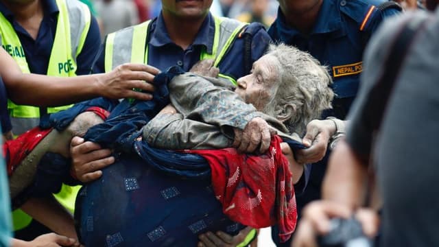 97-year-old woman rescued after Nepali floods looked like 'a warrior'