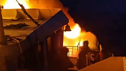 Five dead and 86 missing as 'heartbreaking' fire breaks out on Philippines ferry