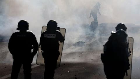 Teenager's hand blown off during confrontation between France school protesters and police