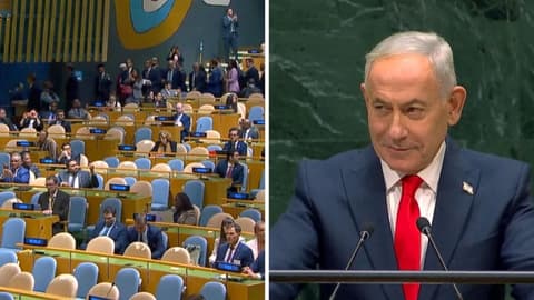 Watch: UN delegates walk out of Netanyahu speech