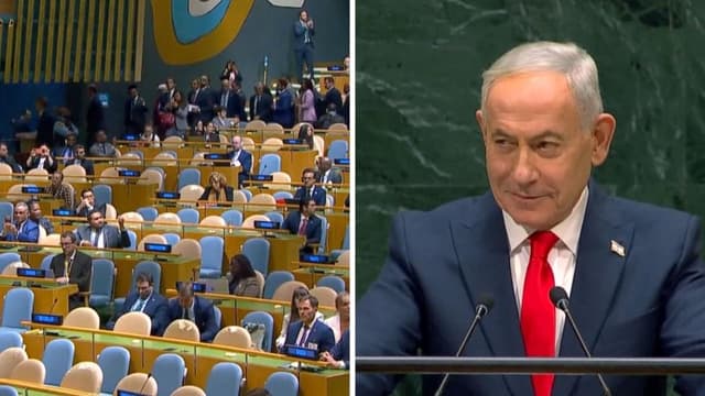 Watch: UN delegates walk out of Netanyahu speech