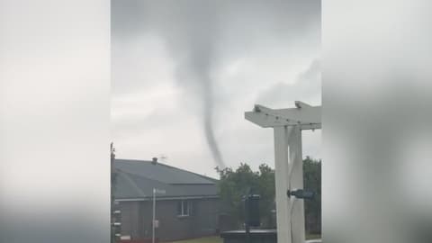 Rare tornado whips through small Australian town