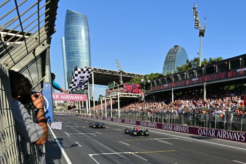 Mercedes' Russell holds off Verstappen to bag Azerbaijan GP win