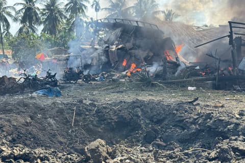 Philippines urges ASEAN talks after 50 killed in Myanmar airstrike