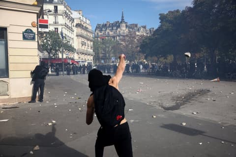 Thousands joining French school protests met with teargas, arrests