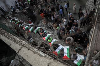 Gaza funeral bid farewell to 75 dead under rubble of Israel's war