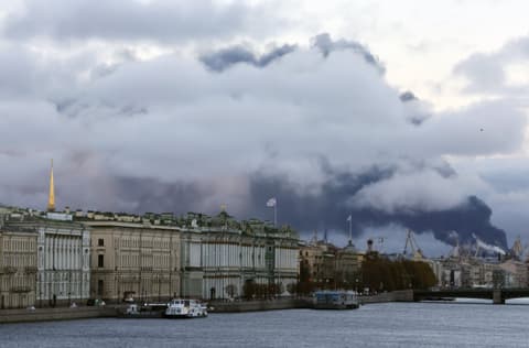 St. Petersburg oil site burns as 1,000 Ukrainian drones bite Russia