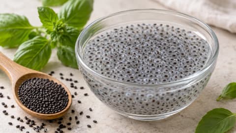 ضعها في الماء وانتظر دقائق.. ماذا يحدث لبذور الريحان؟