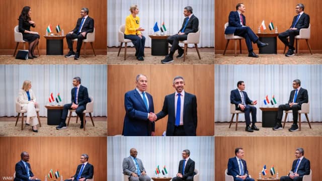 نيويورك.. عبد الله بن زايد يلتقي وزراء خارجية ومسؤولين كبار