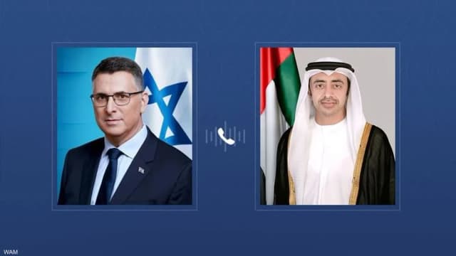 عبدالله بن زايد ووزير خارجية إسرائيل يبحثان علاقات البلدين