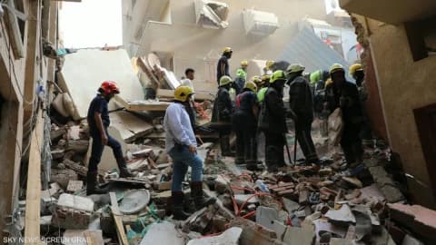 6 وفيات و7 مصابين بانهيار عقار في القاهرة