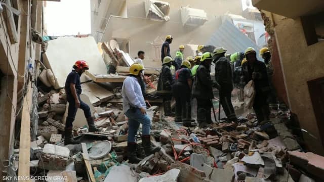 6 وفيات و7 مصابين بانهيار عقار في القاهرة
