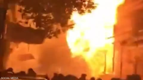 فيديو.. لحظة انفجار أسطوانة غاز داخل مطعم بالقاهرة