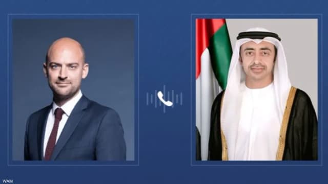 عبدالله بن زايد ووزير خارجية فرنسا يبحثان التطورات الإقليمية
