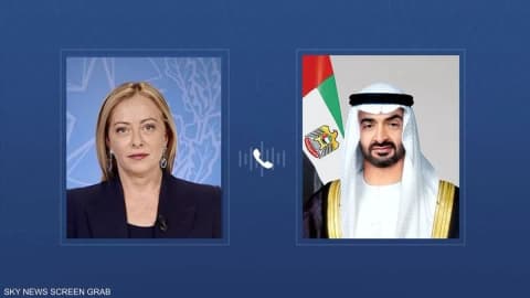 محمد بن زايد وجورجيا ميلوني يبحثان التطورات الإقليمية