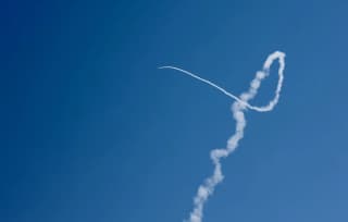 מיירט שוגר לעבר מטרה חשודה בדרום לבנון