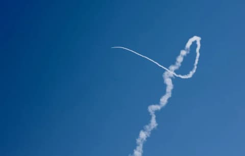 מיירט שוגר לעבר מטרה חשודה בדרום לבנון