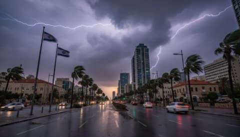 הטמפ' צונחות; גשם, רוחות ורעמים: תחזית מזג אוויר