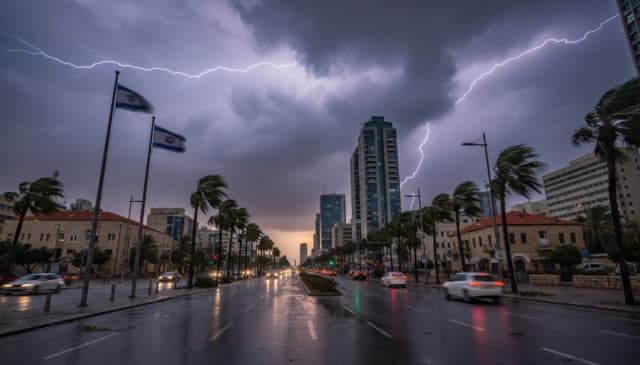 הטמפ' צונחות; גשם, רוחות ורעמים: תחזית מזג אוויר