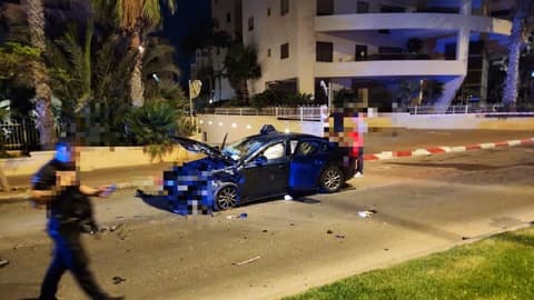 סירב לעצור לבדיקה והתנגש בניידת: שוטר נפצע בינוני בנתניה