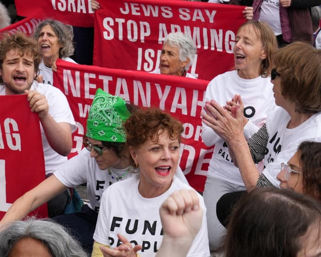 Susan Sarandon and Hannah Einbinder arrested at anti-Netanyahu protest in New York