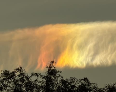 Cloudy with a chance of rainbow: iridescent clouds brighten the sky over parts of Victoria
