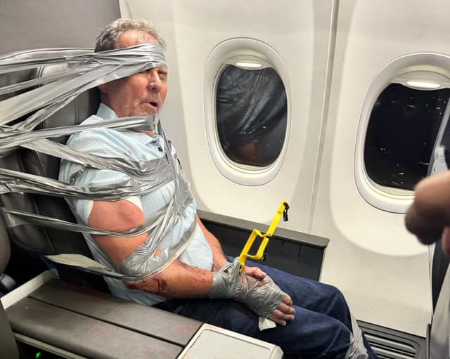 US passenger duct-taped to plane seat says: ‘I don’t remember any of it’