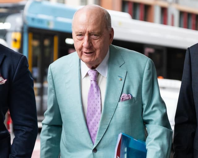 Alan Jones welcomed prominent athlete to luxury home with ‘hug and slap on the bottom’, former butler tells court
