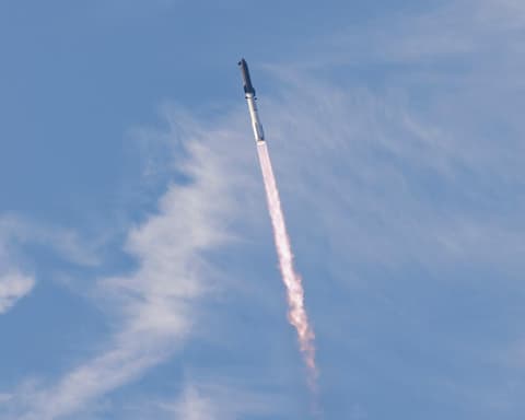 ‘Starship is in orbit’: cheers go up as huge SpaceX rocket circles Earth for first time