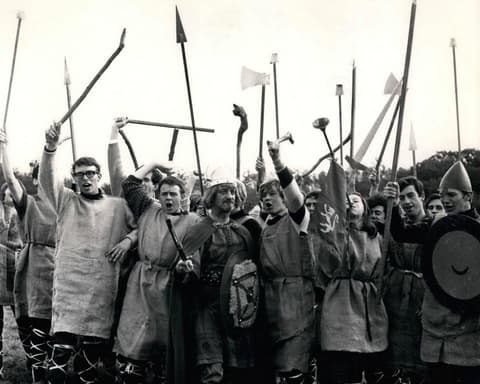 ‘A God-almighty punch-up’: rare footage shows Battle of Hastings (the 1966 one)